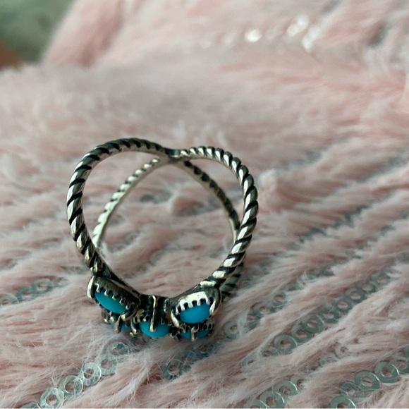 Carolyn Pollack Baby Blue 925 Silver Ring - Picture 4 of 7